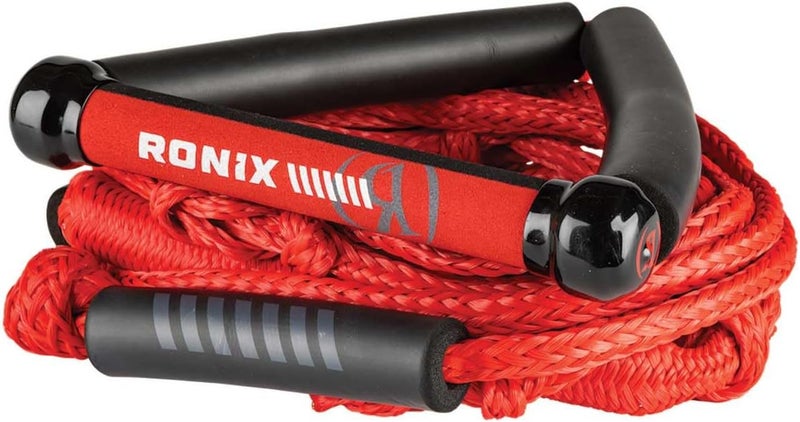 RONIX Bungee Surf Rope w/10 in. Handle Hide Grip - 25ft. 5-Sect. Rope - Mocha - Image 1